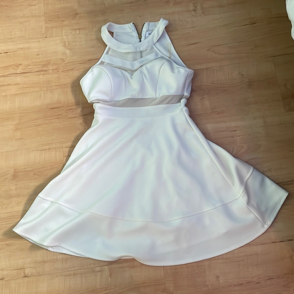 White skater dress